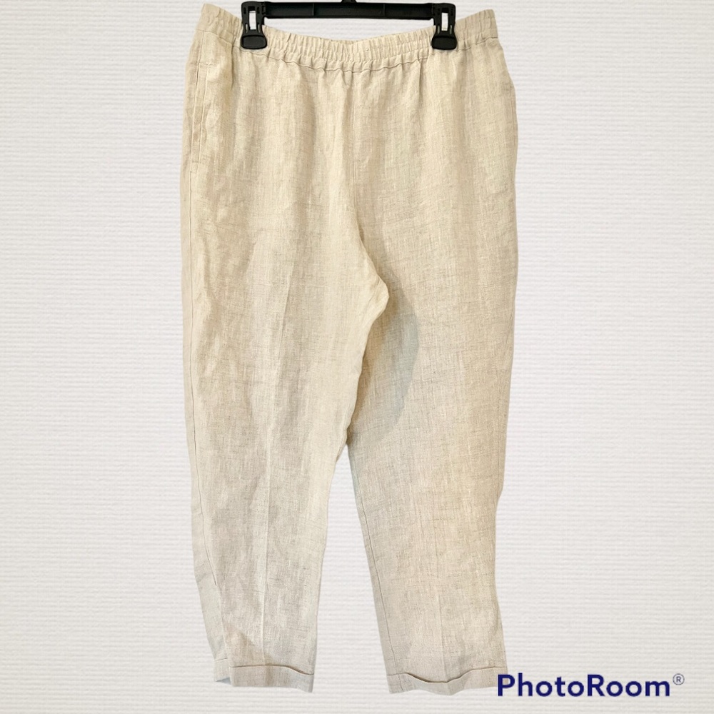 Soft Surroundings Beige Linen Pants